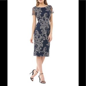 JS Collection Womens Floral Midi
Dress, Blue, 4